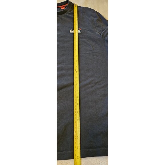 Superdry Long Sleeved Black | Mens Shirt Medium 100% Cotton - Picture 10 of 11